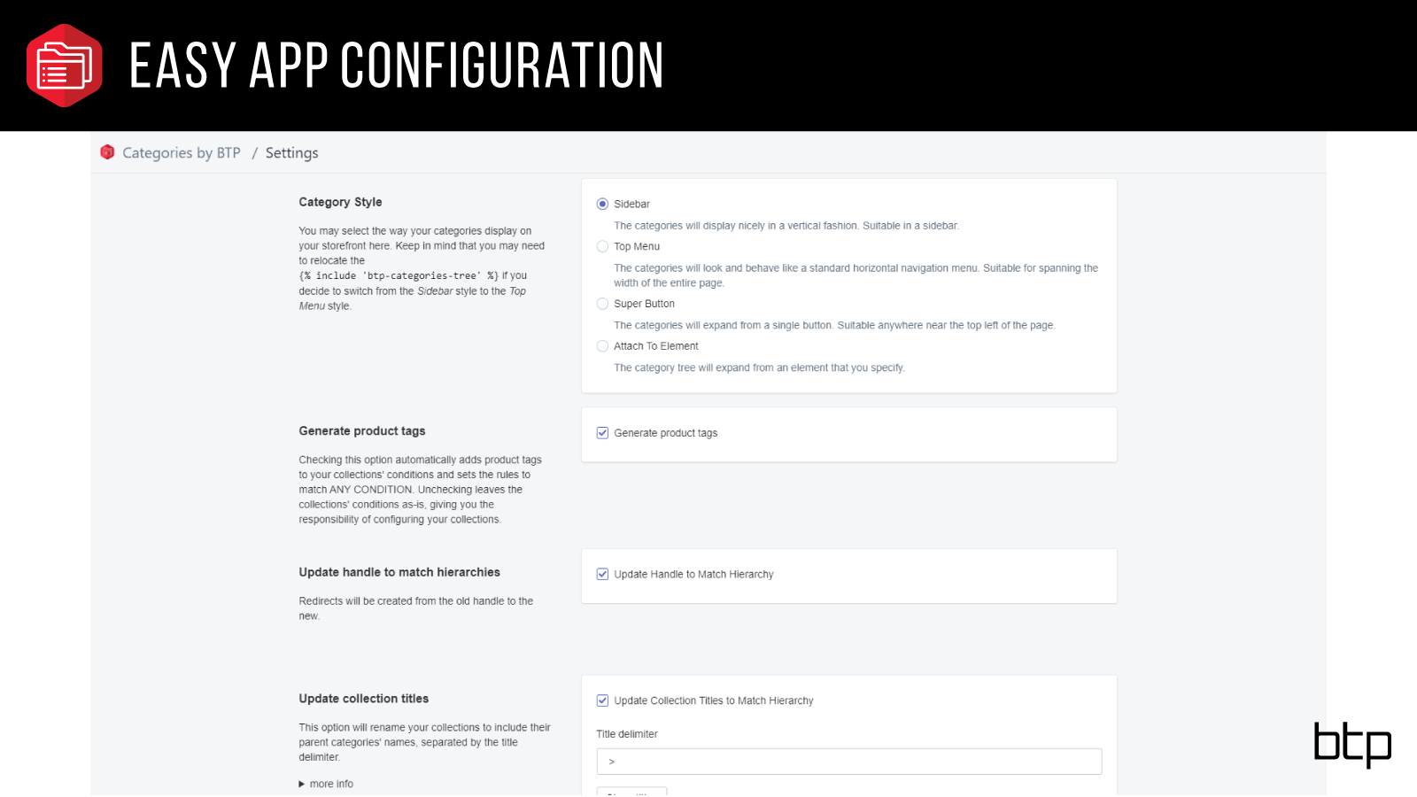Easy App Configuration