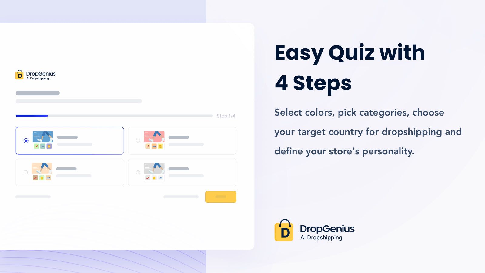 Easy Quiz with 4 Steps