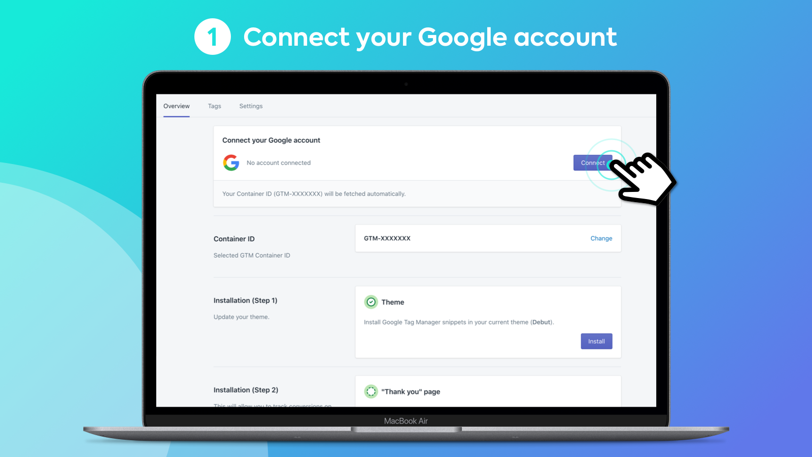 Easy Tag - Connect your Google account