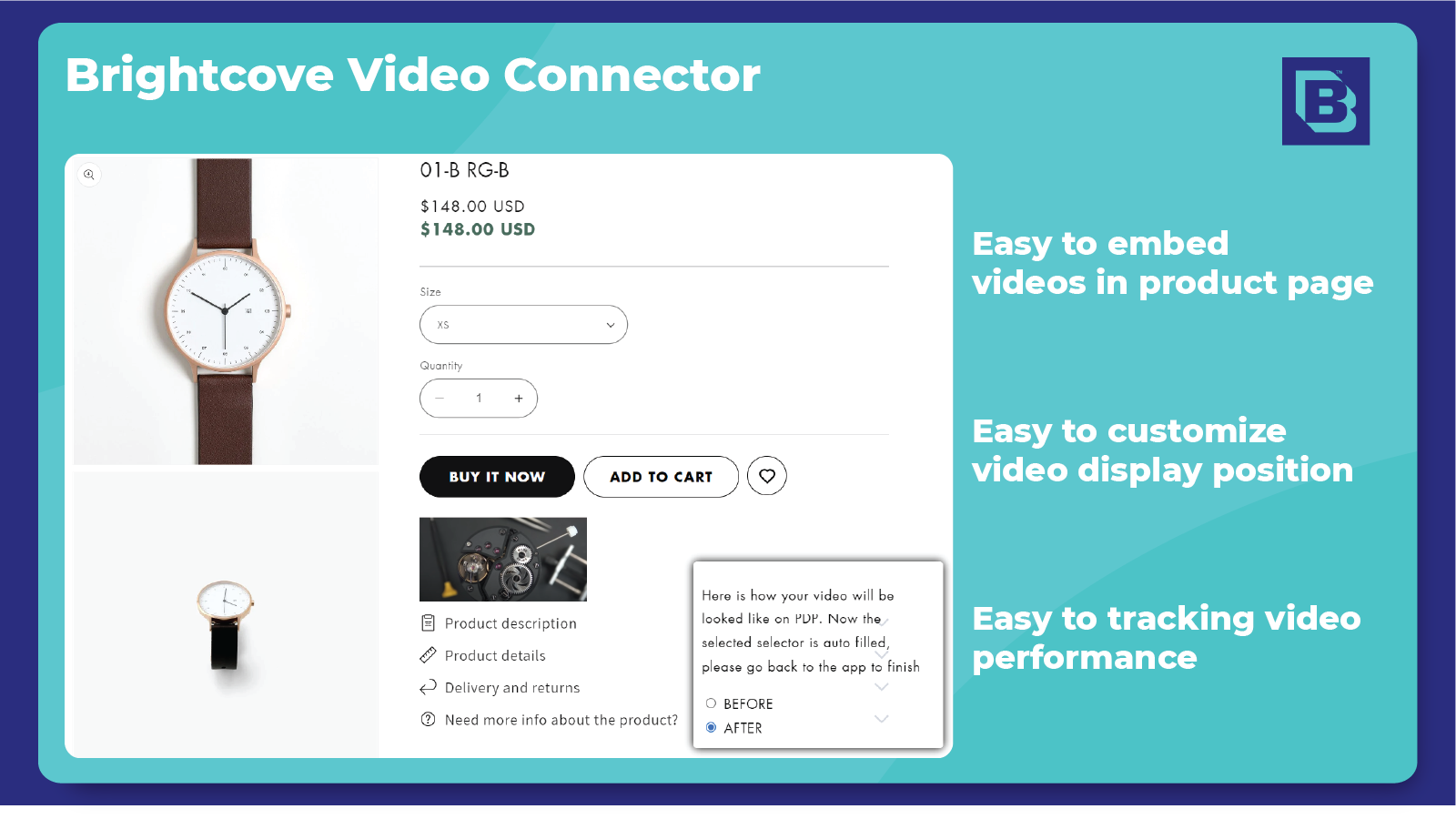 Easy to embed videos and tracking video performance