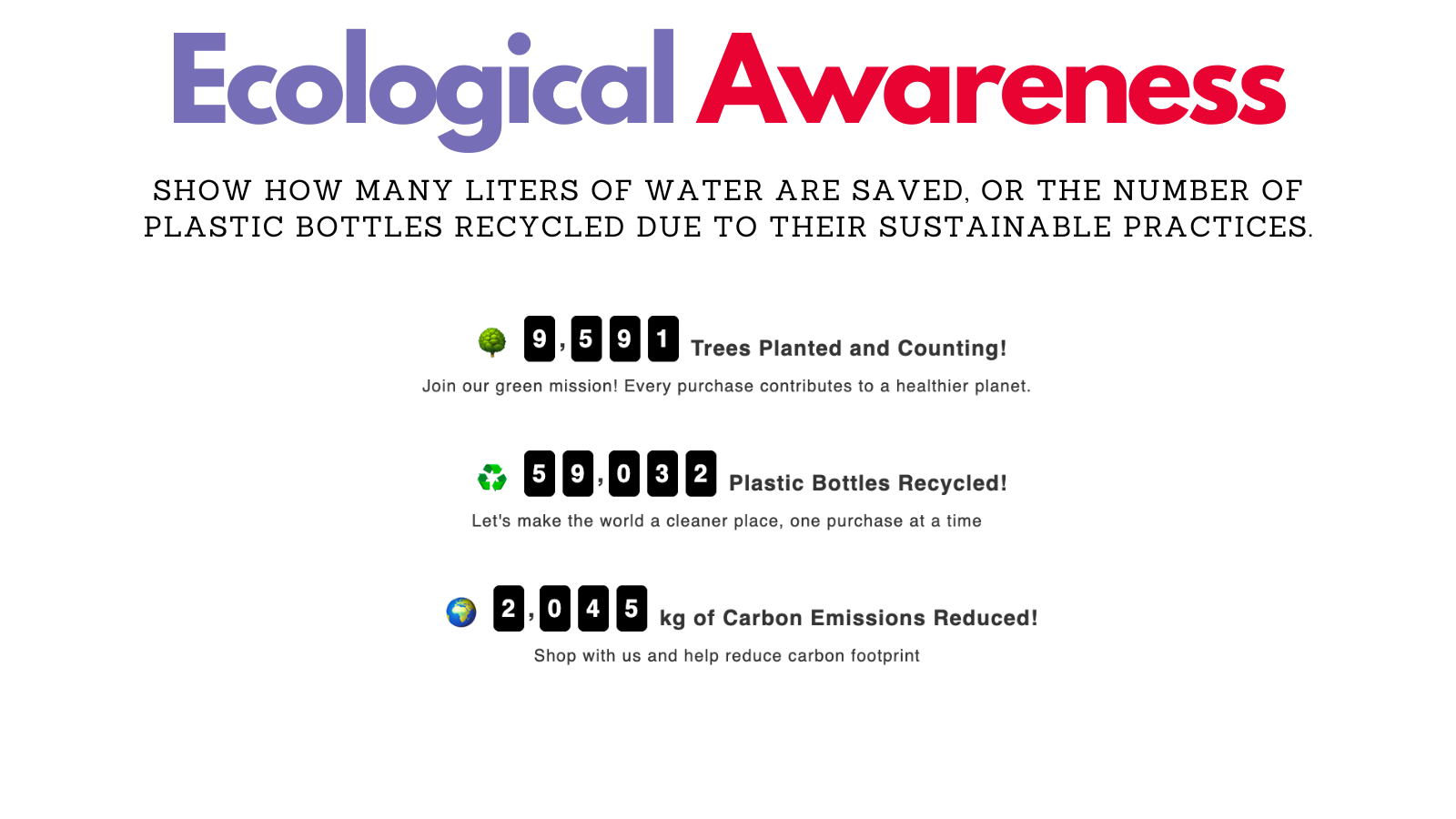 Ecological Awareness examples