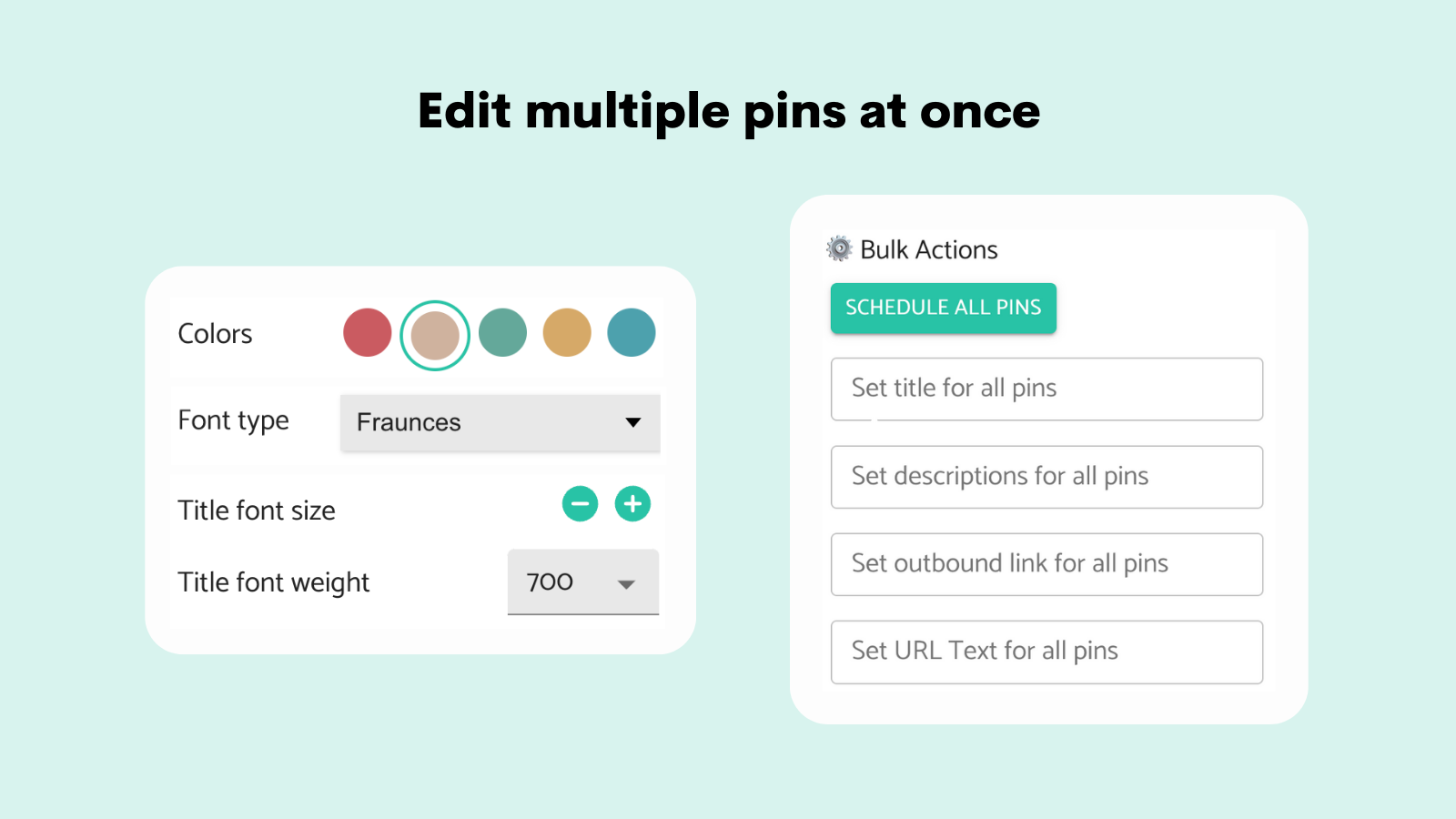Edit multiple pins at once