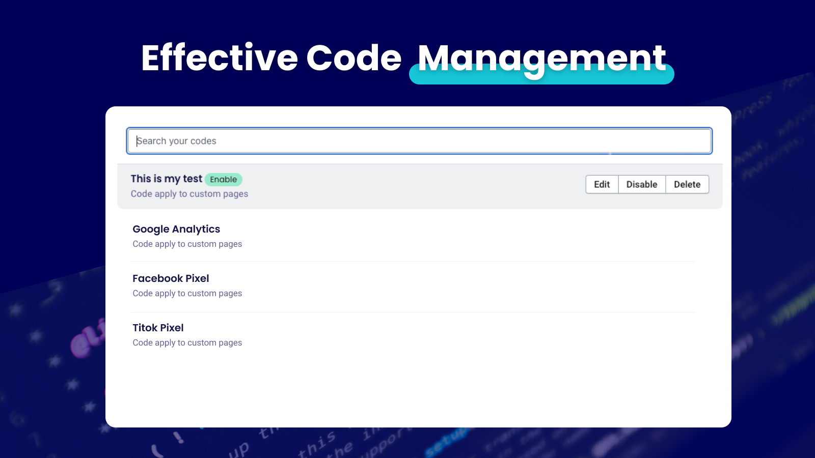 Effective code management