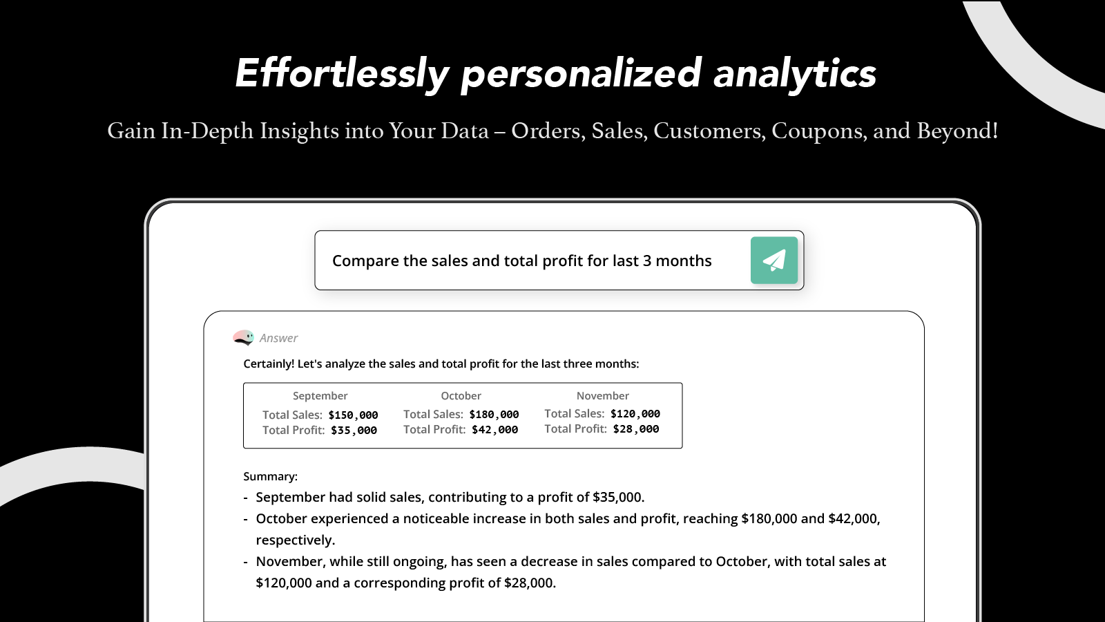 Effortlessly personalized analytics.