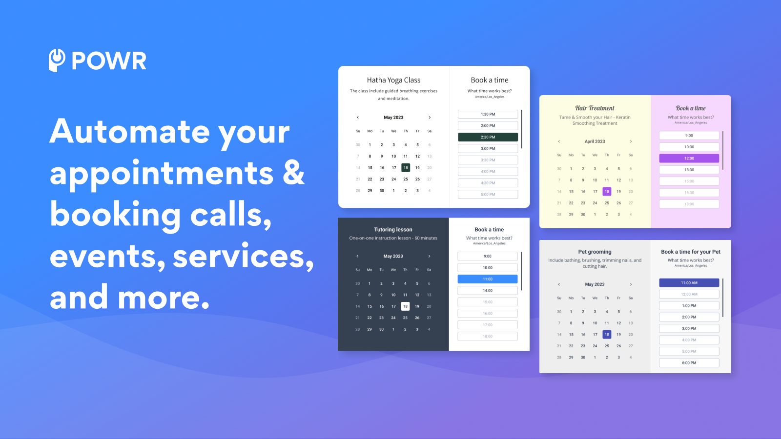 Embed an appointment calendar on your store.