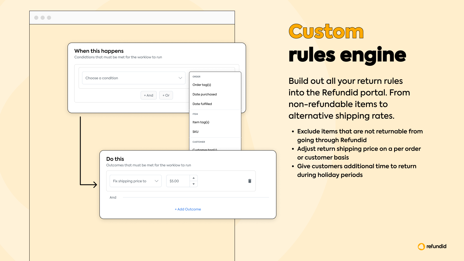 Embed your return rules into the customer experience