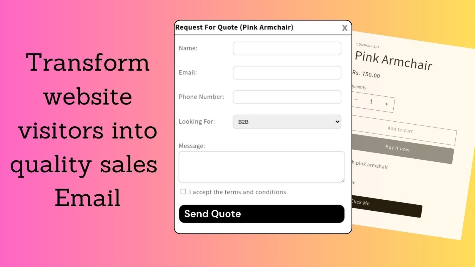 Empower your quoting process with personalized forms