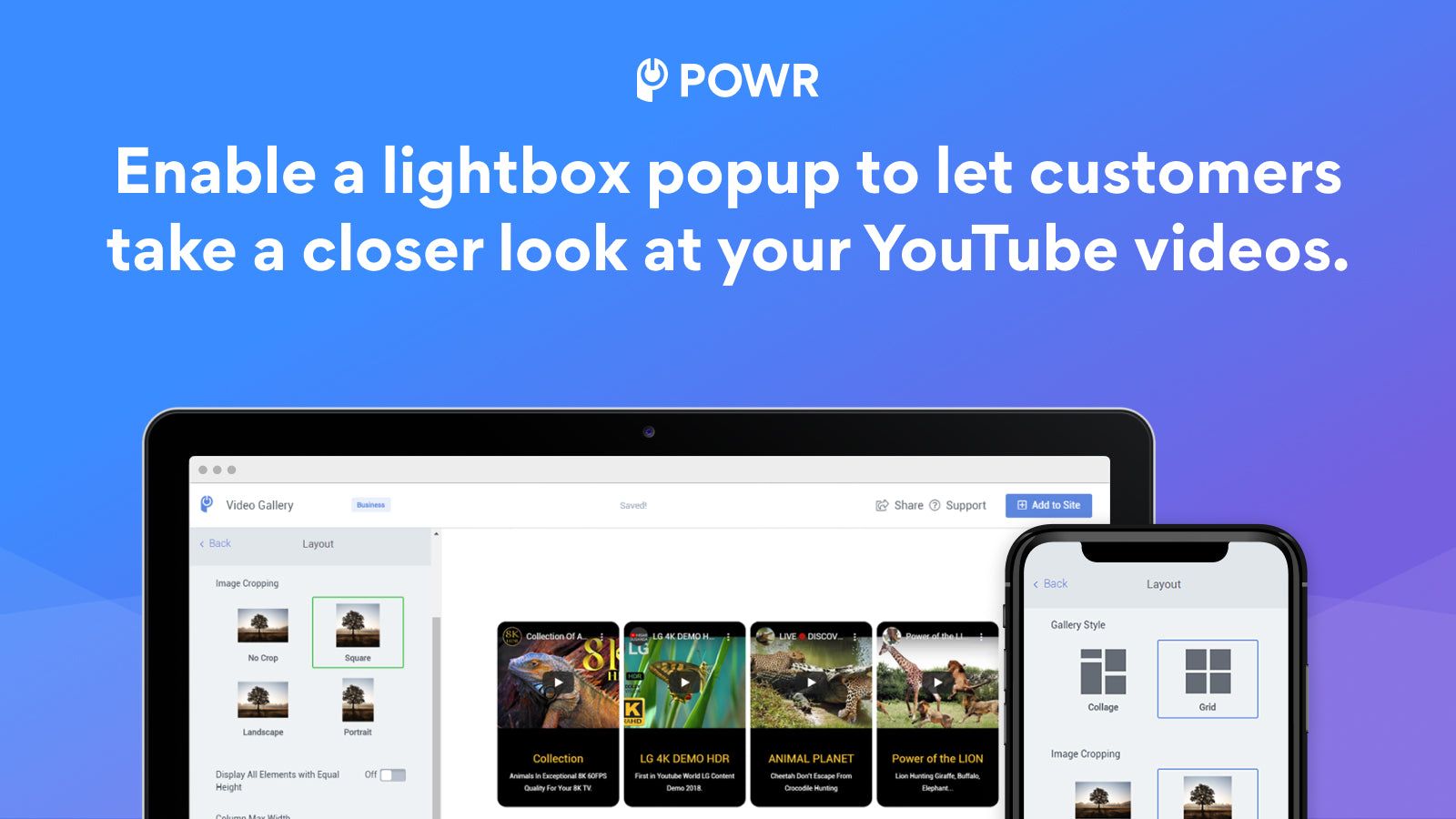 Enable a lightbox popup to let customers take a closer look.