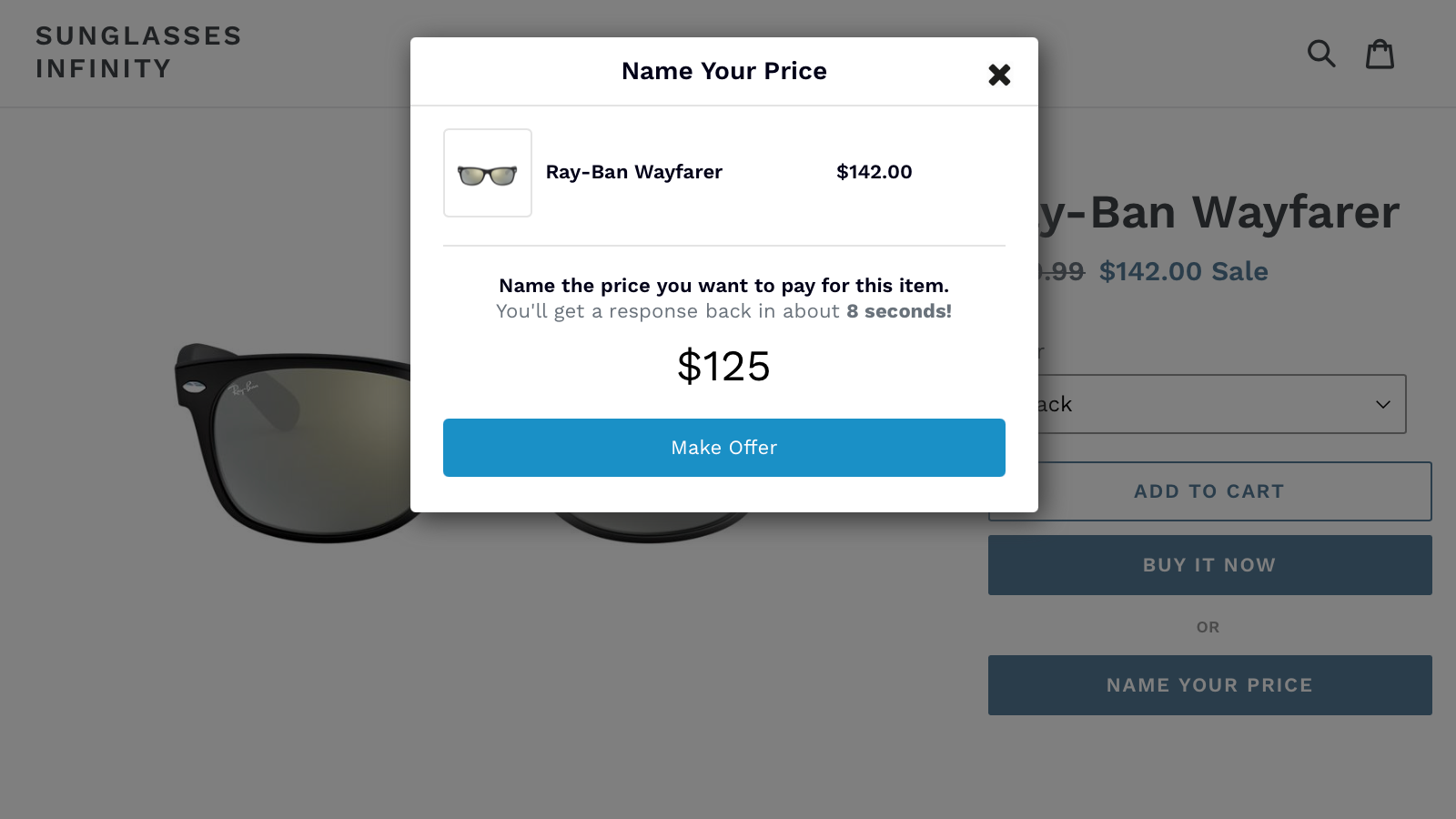 Enable shoppers to make a price offer to keep them on your store