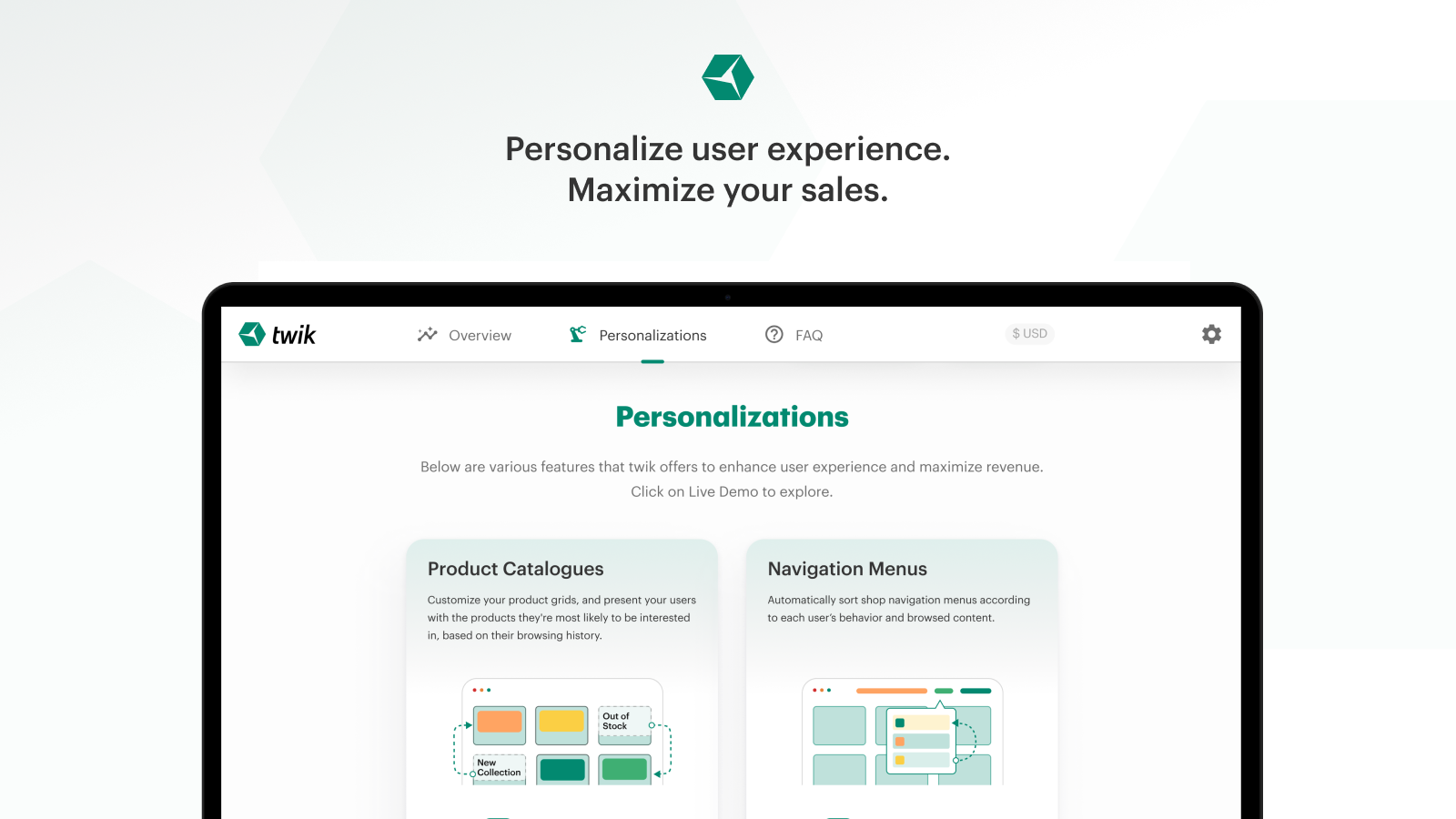Enable twik and personalization automations in your shop