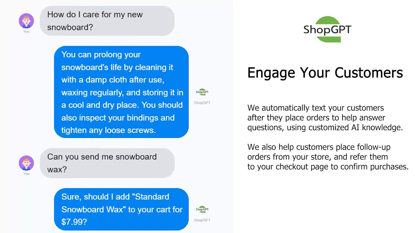 Engage customers with AI customer support