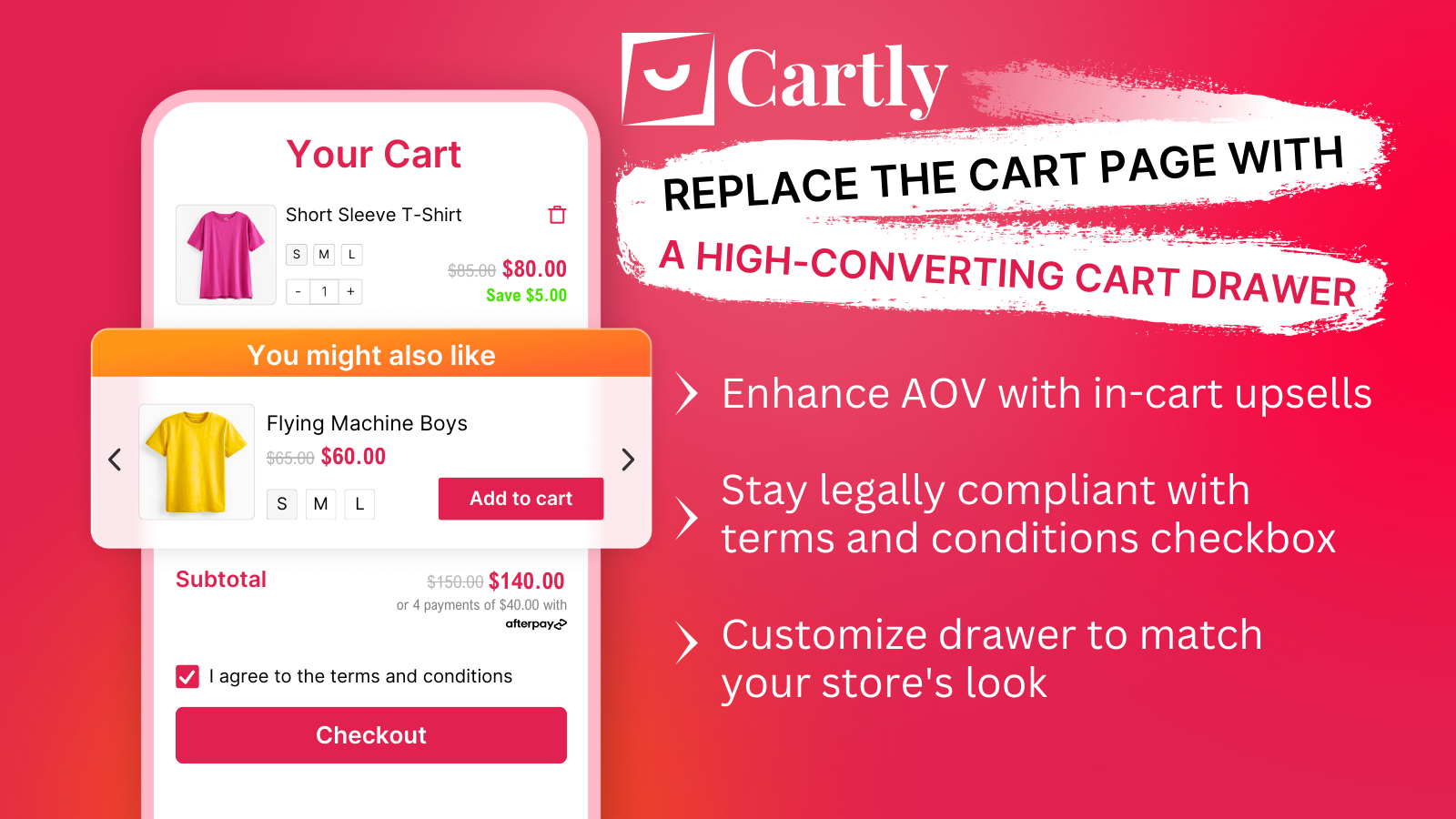 enhance AOV with cart drawer upsells and cross sell