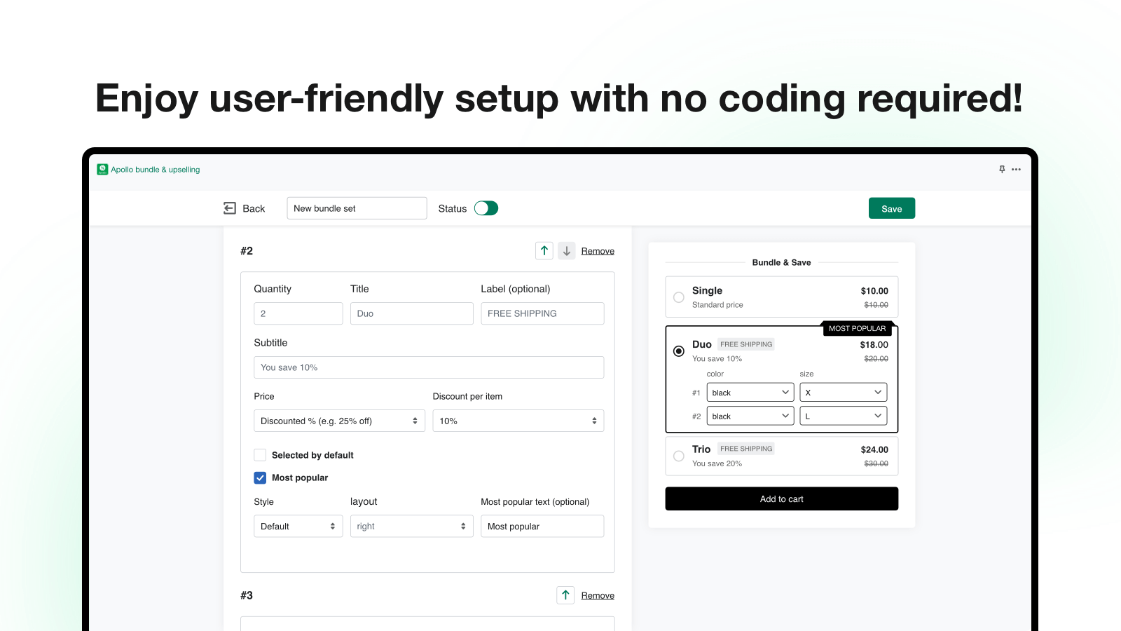Enjoy user-friendly setup with no coding required!