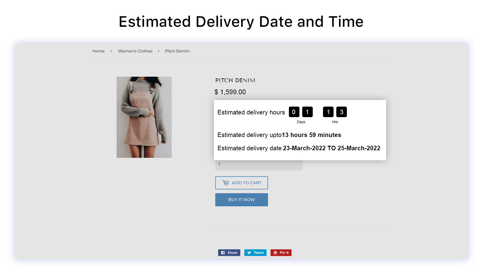 Estimated delivery date