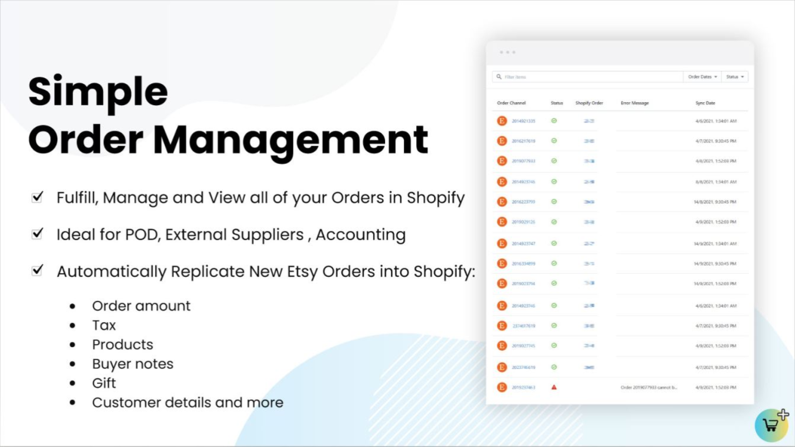 Etsy Shopify Order Management POD ; Sale on Etsy 