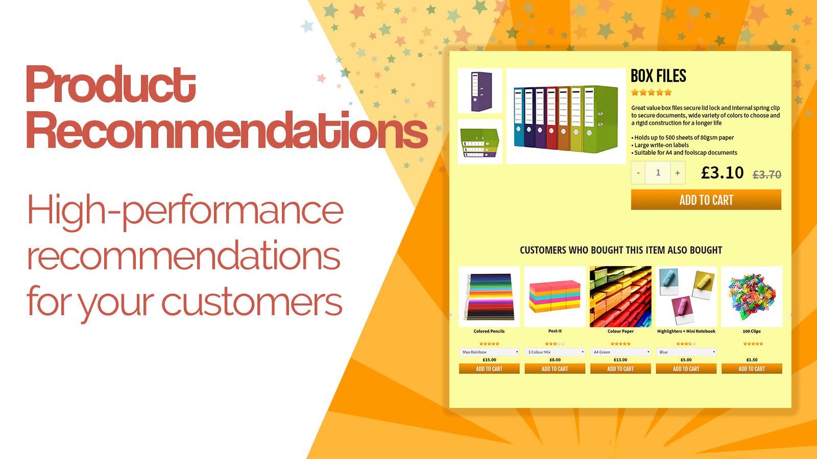Excellent recommendations for your customers