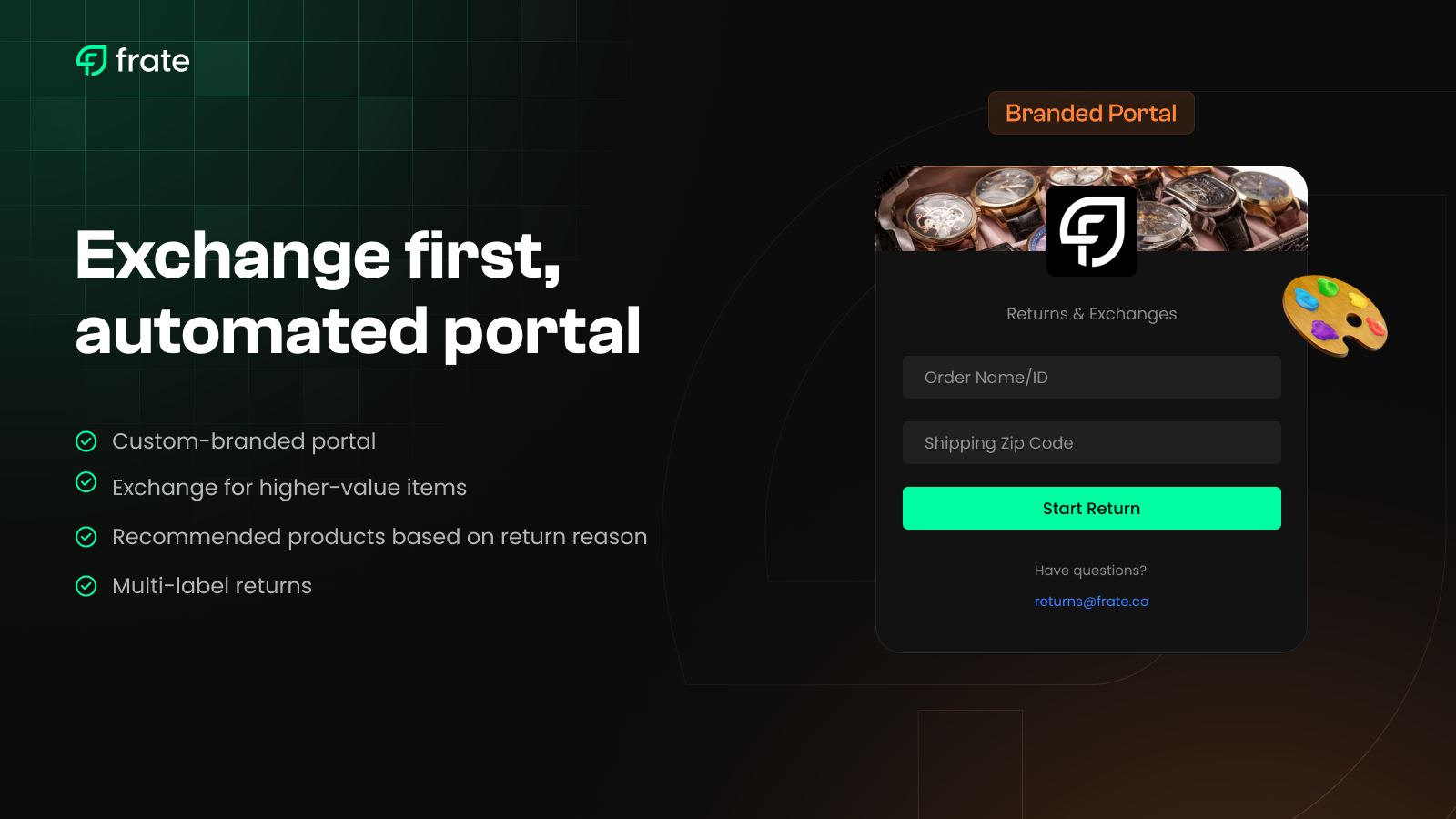 Exchange first, automated portal