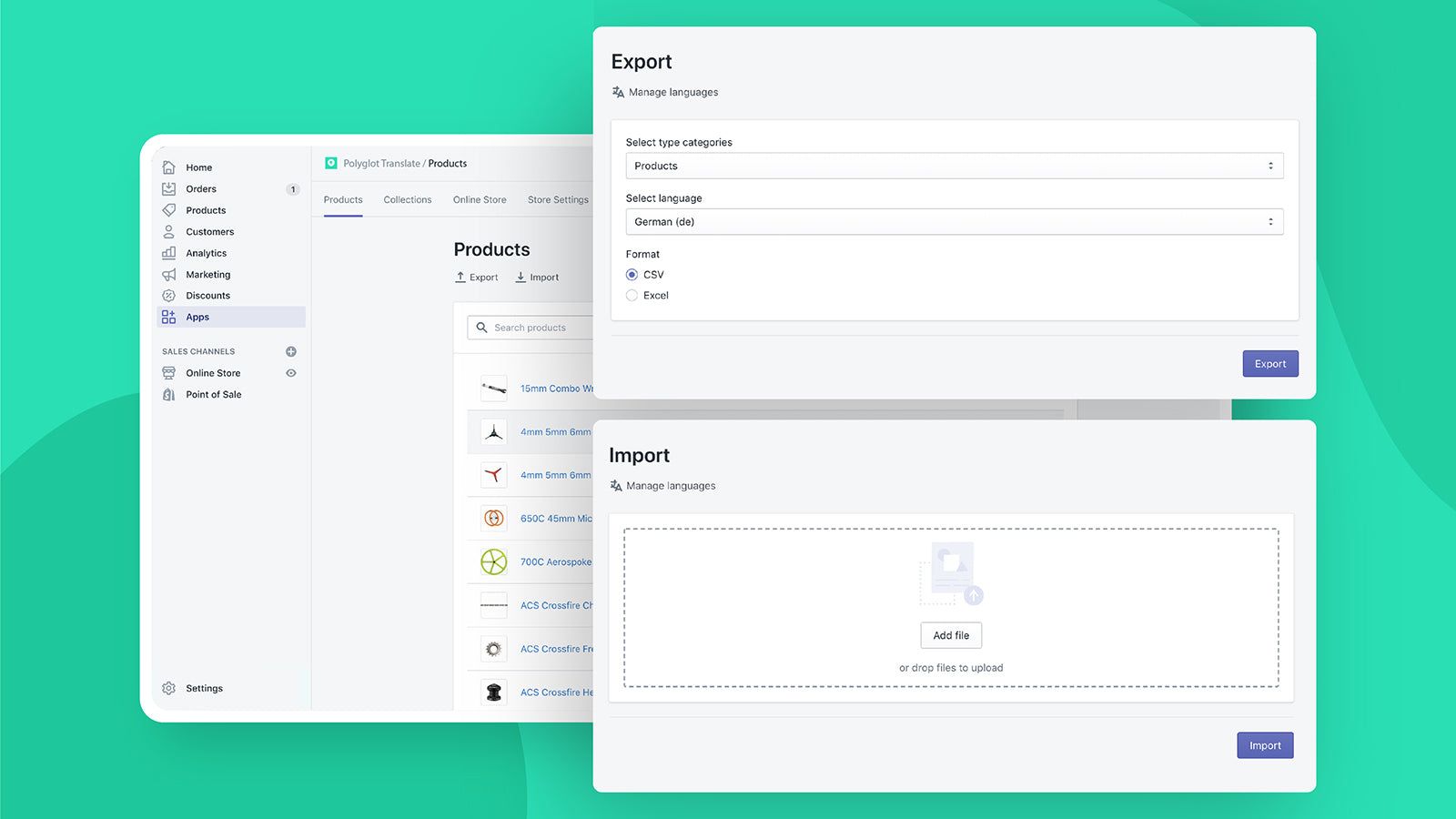 Export & import page