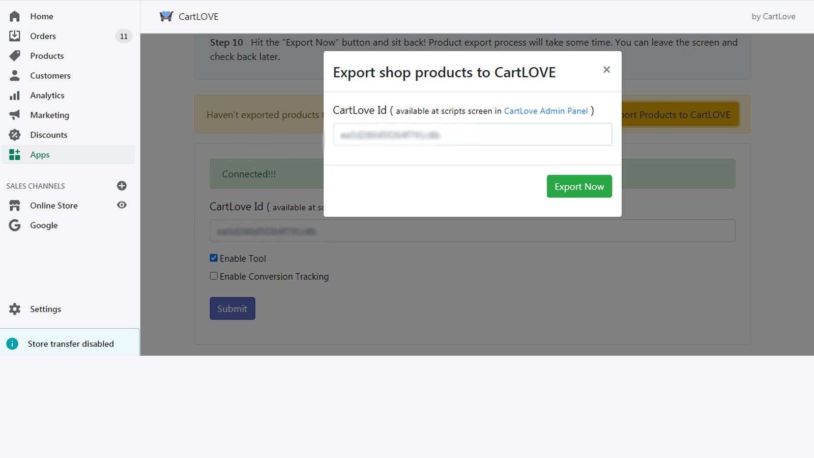 export product interface