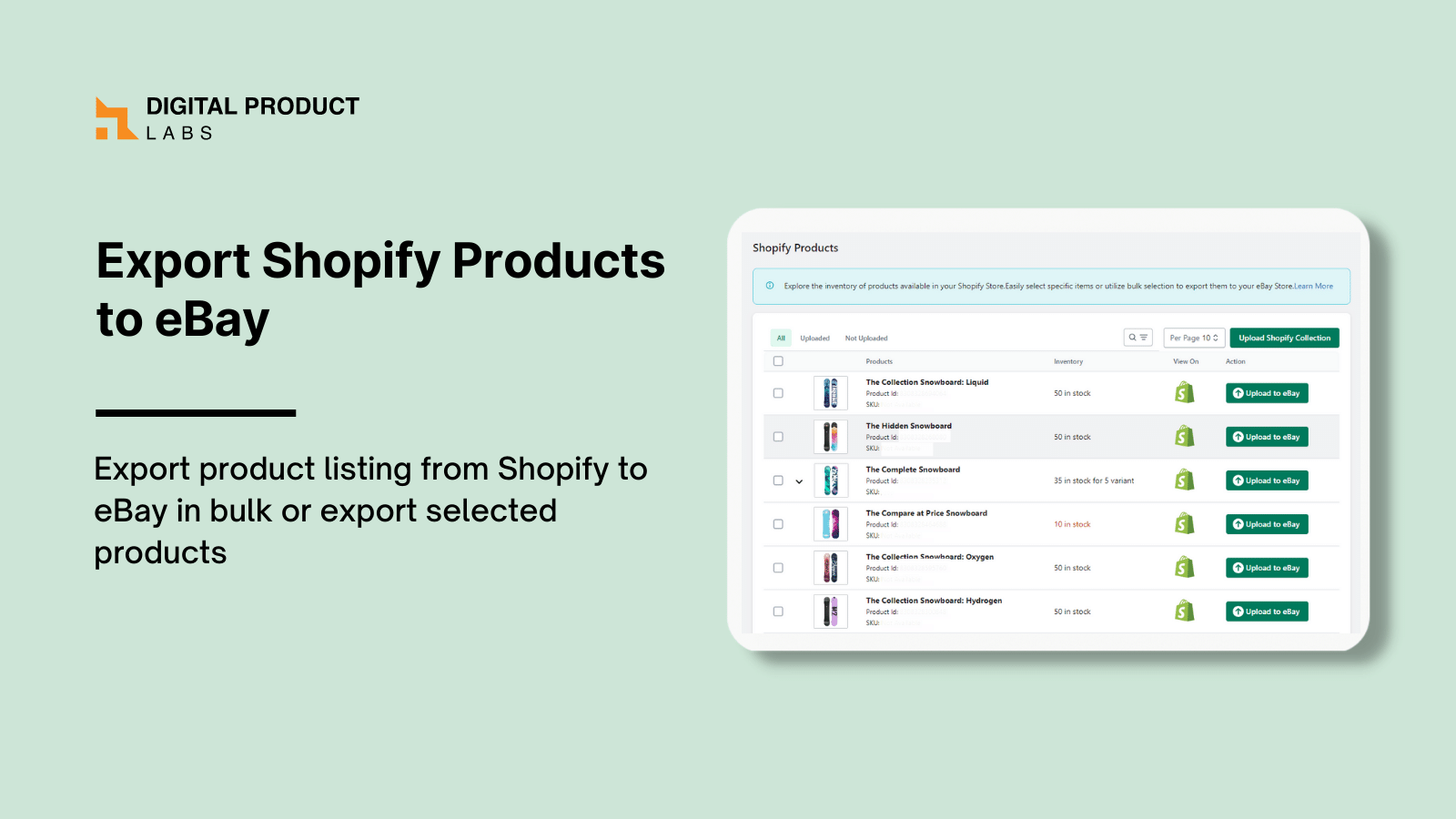 Export Shopify Products to eBay