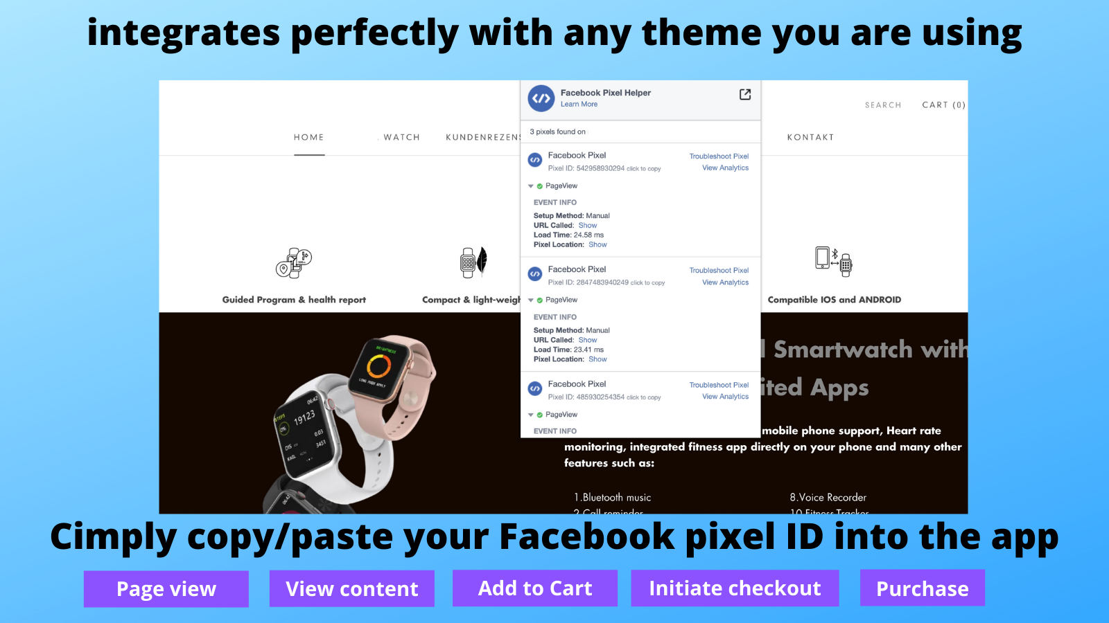 FB pixel events purchase add to cart ATC IC tracking track multi