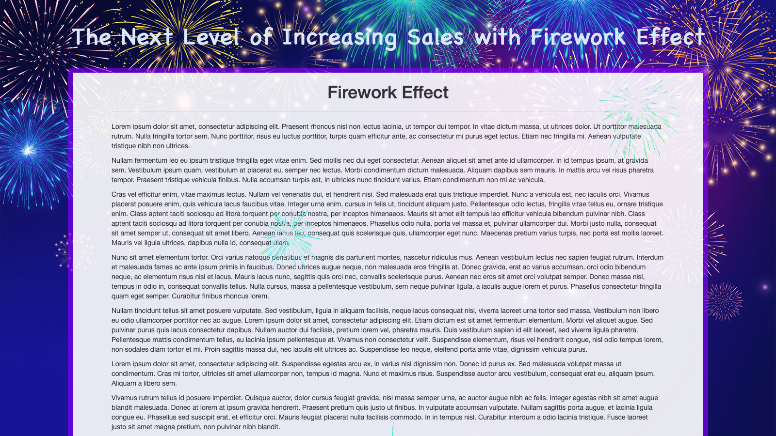 Firework Effect