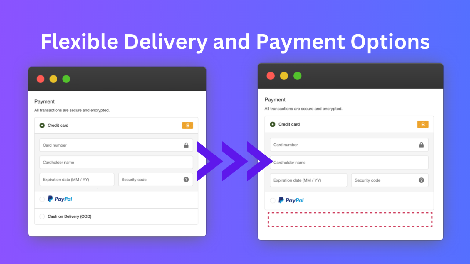 Flexible Delivery and Payment Options