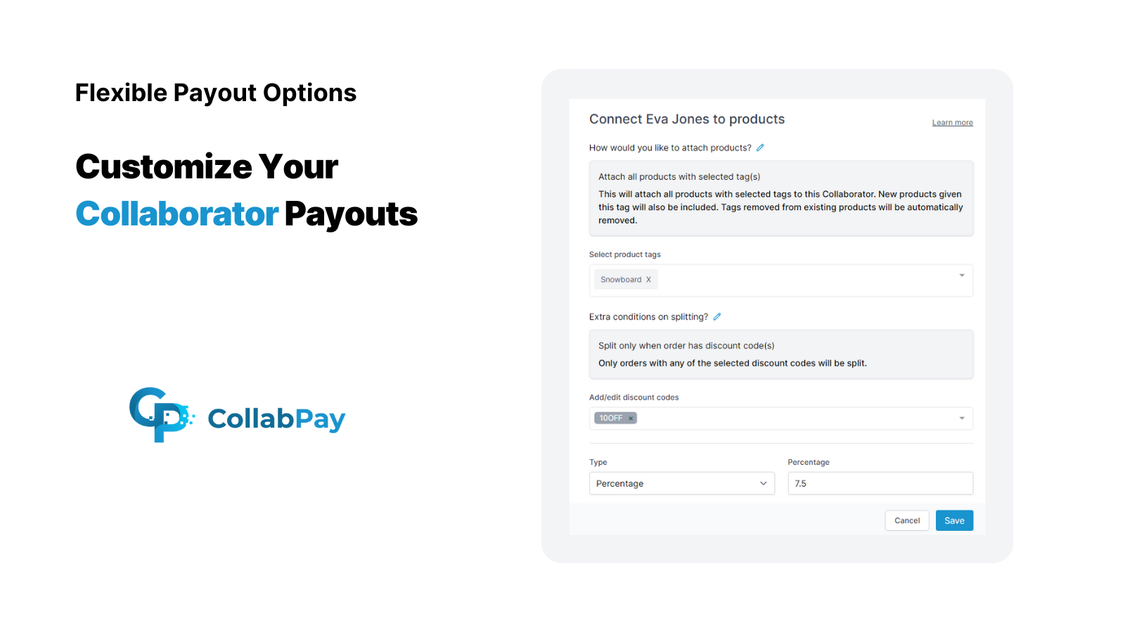 Flexible payout options