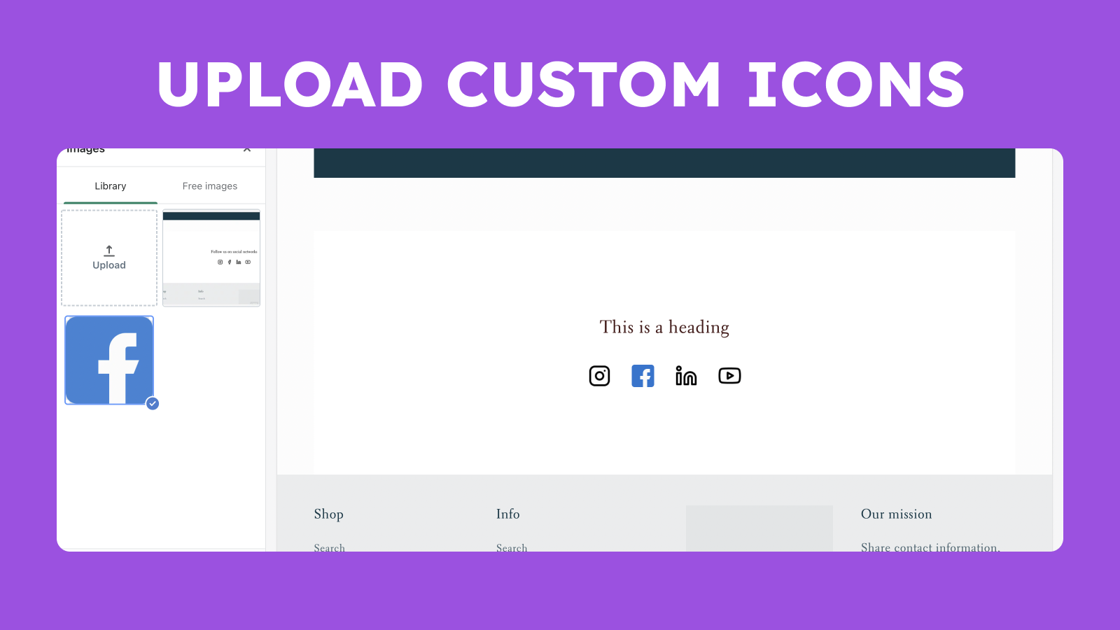 Floox Social Networks Easy app - Upload your custom icons