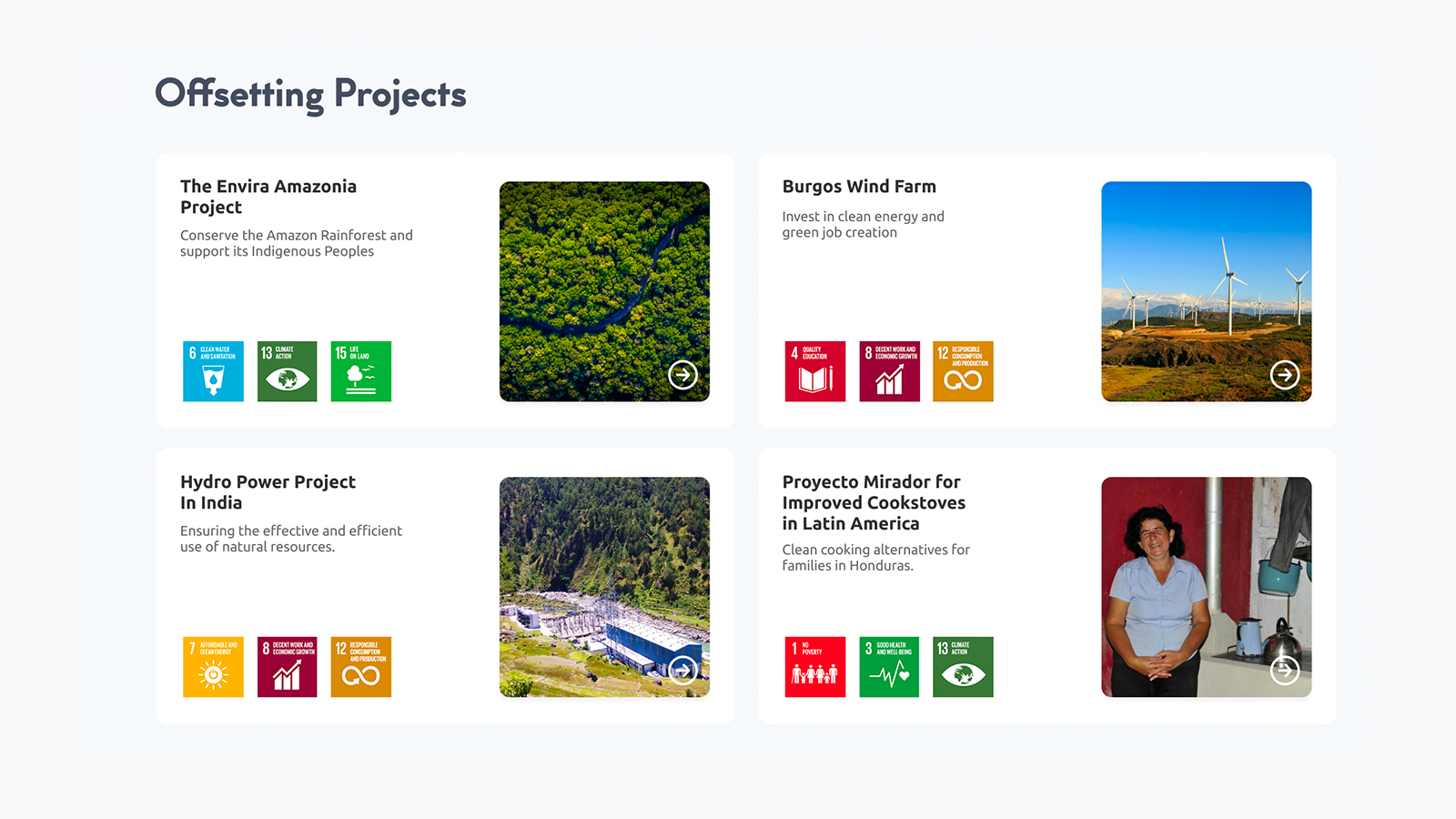 For the Earth dashboard where you see all projects
