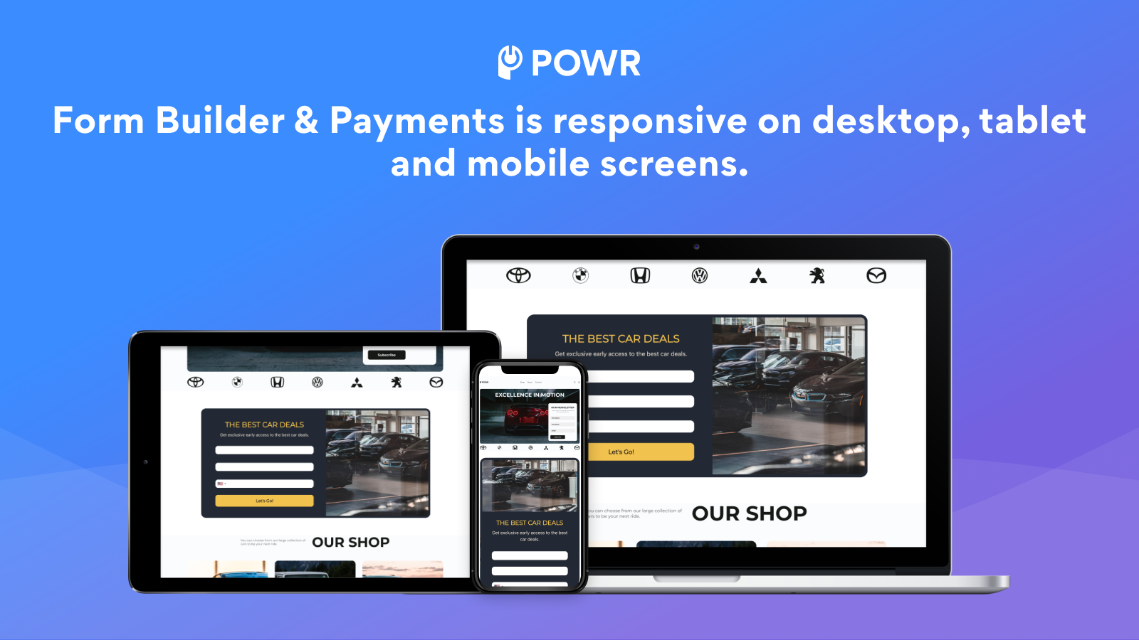 Form Builder & Payments is responsive on desktop, tablet, etc.