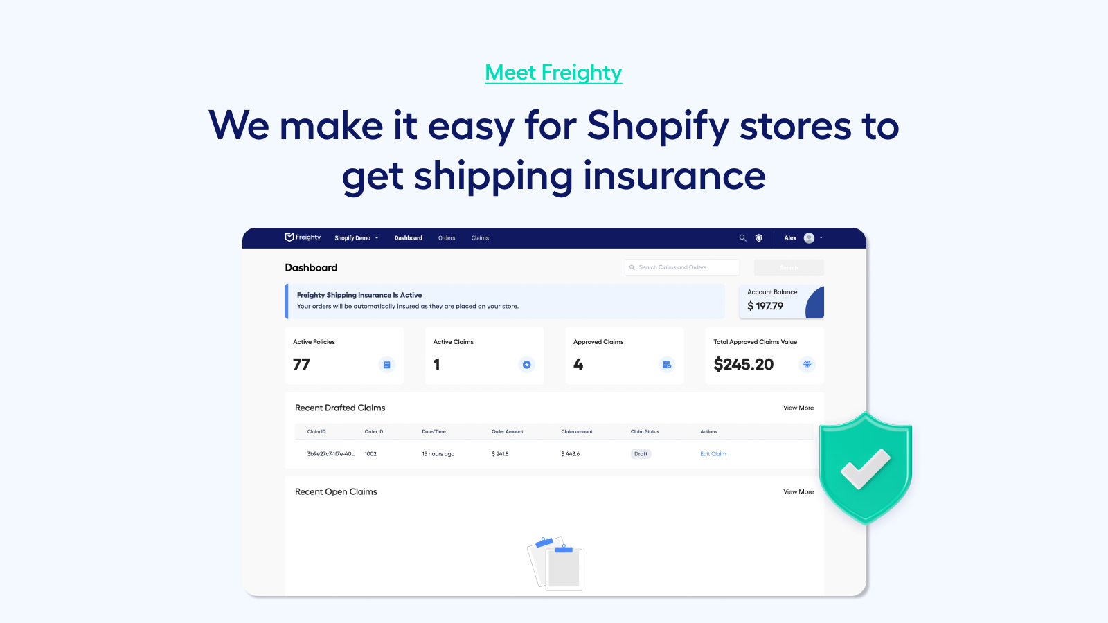 Freighty makes it easy for Shopify Stores to get insurance