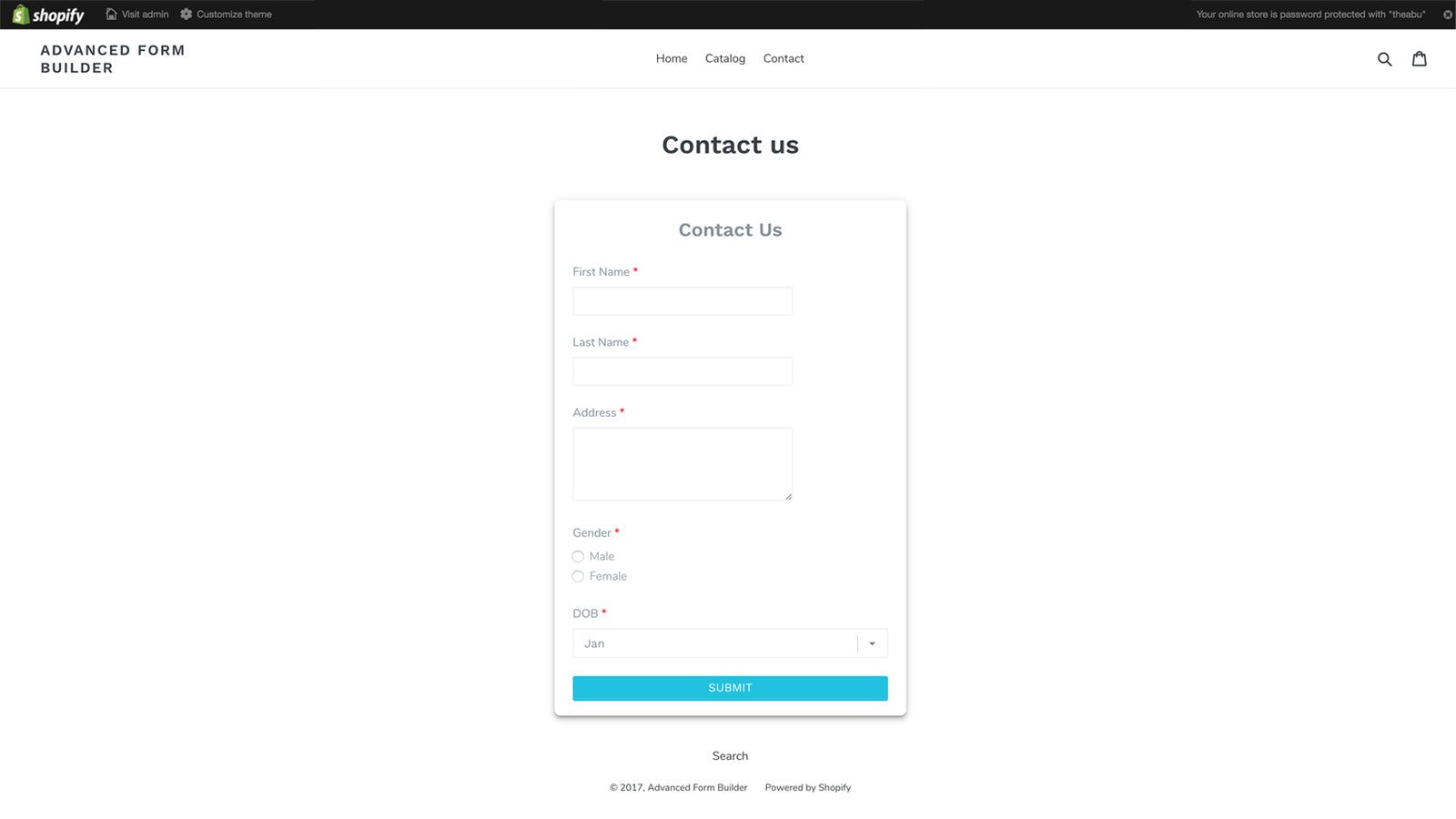 Frontend Form View