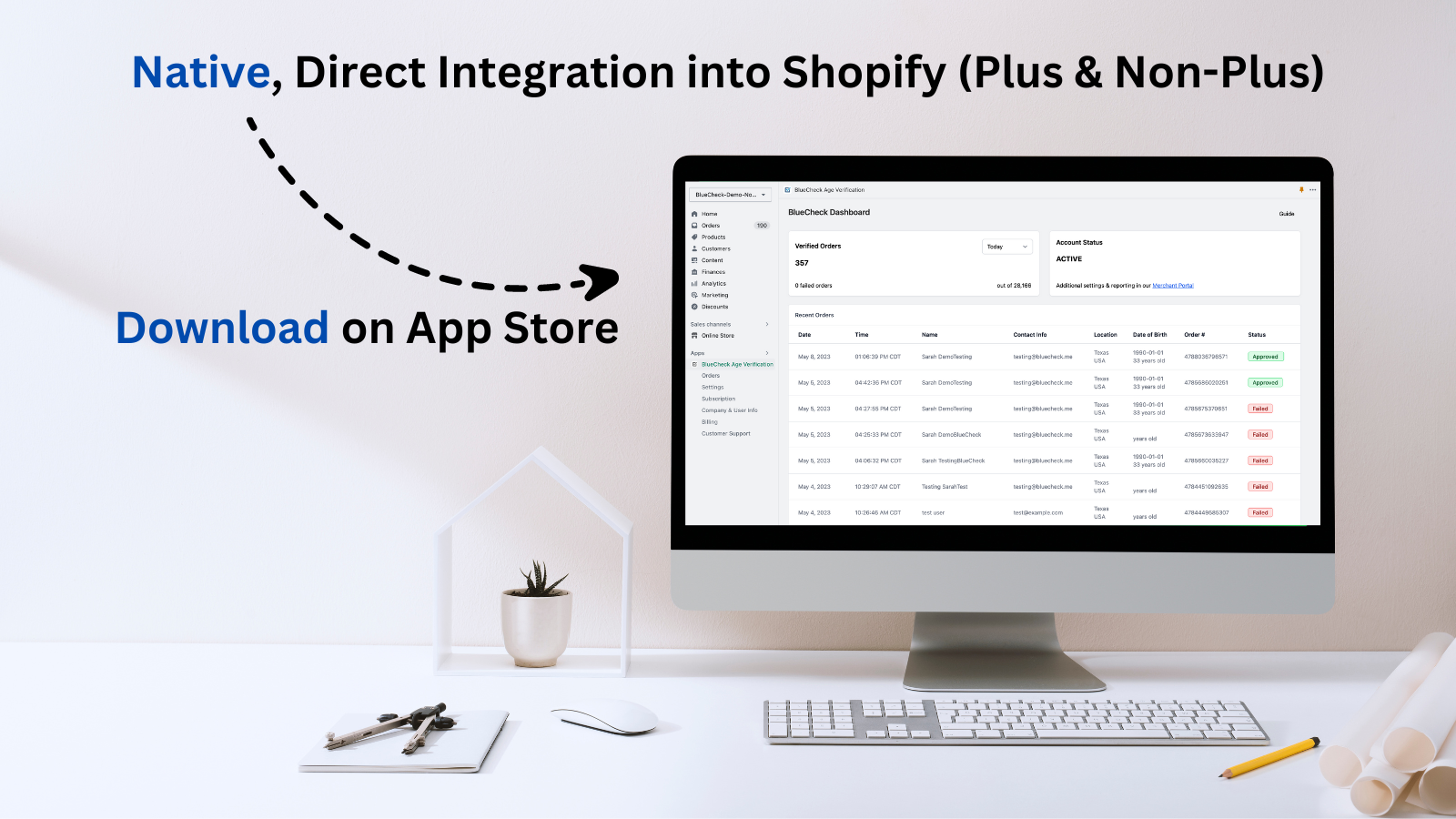 Full integration into Shopify dashboard including product tags