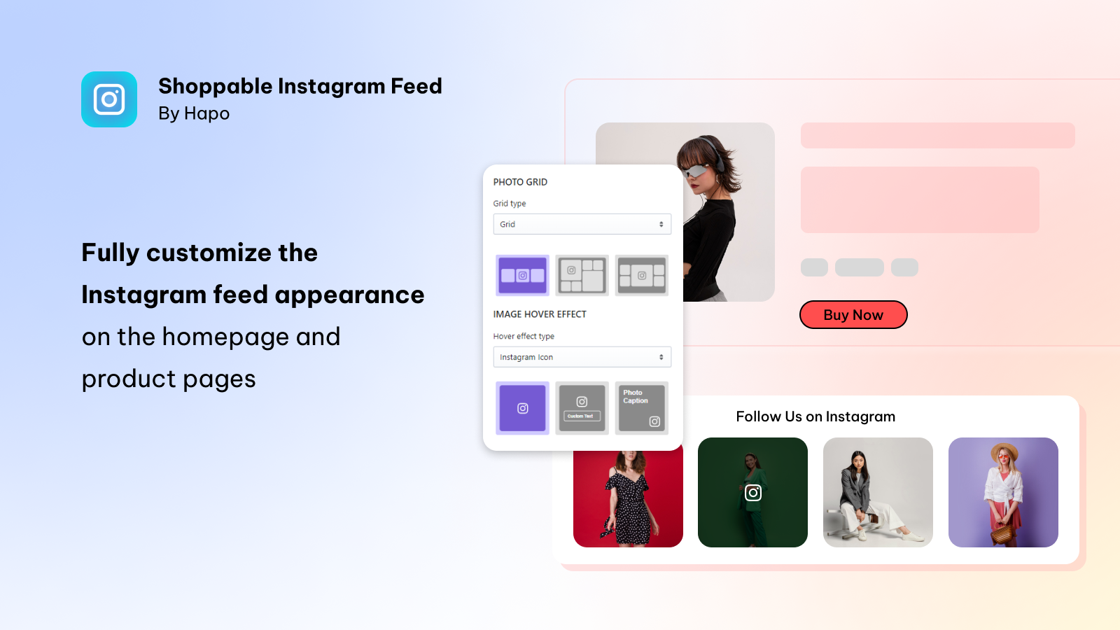 Fully customize the Instagram feed appearance on the homepage an