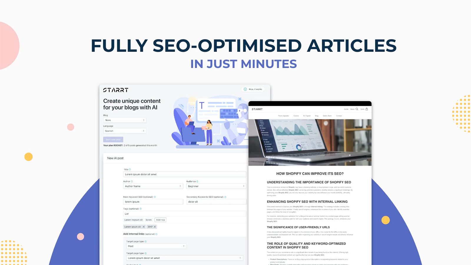 Fully SEO-optimised articles for your shop