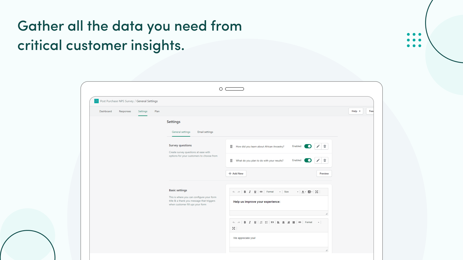 Gather all the relevant data from PPS NPS dashboard analytics.