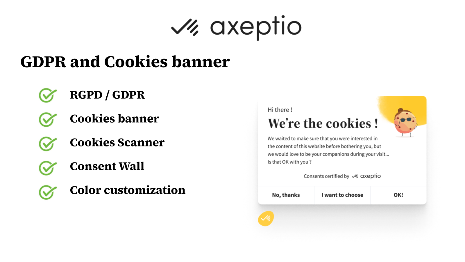 GDPR and cookies banner