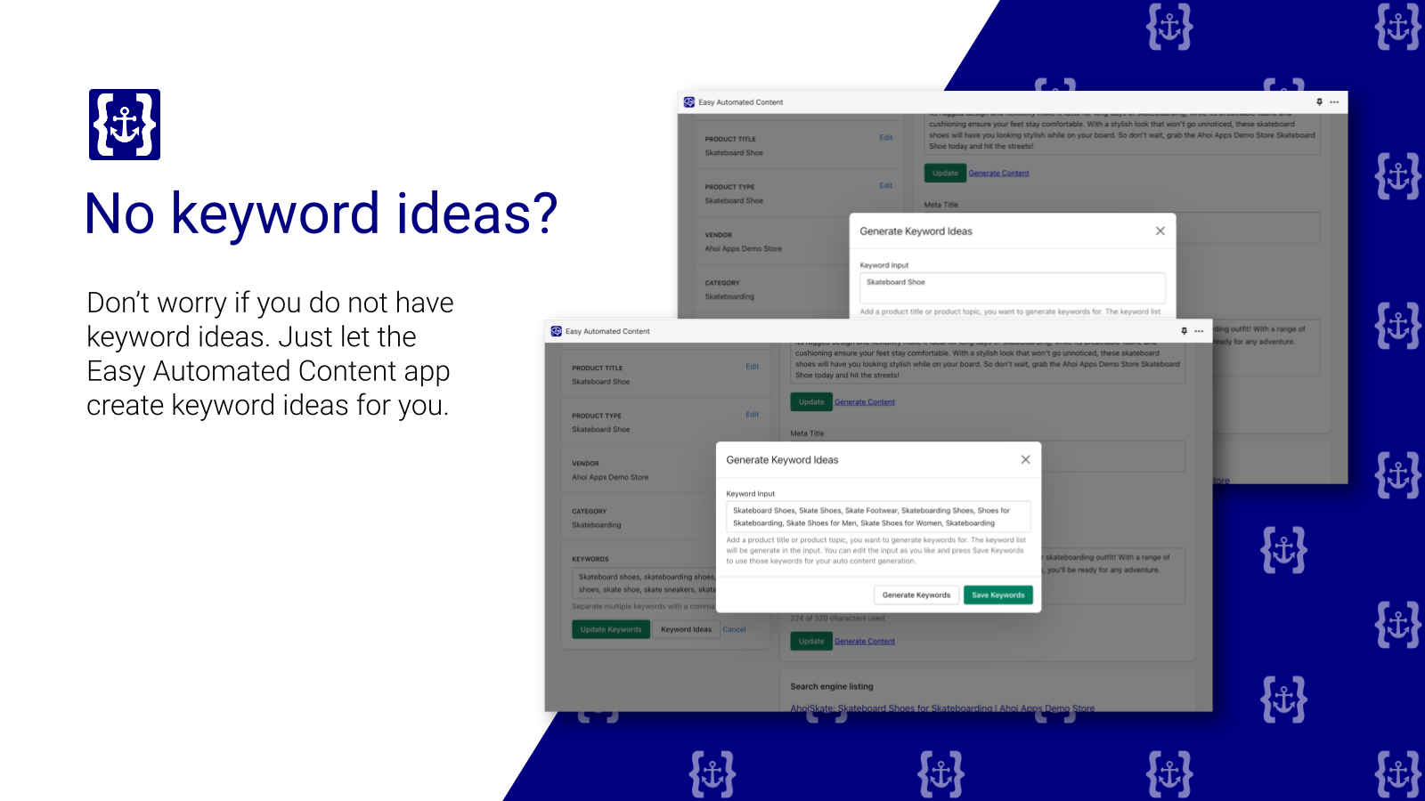Generate keywords ideas automatically.