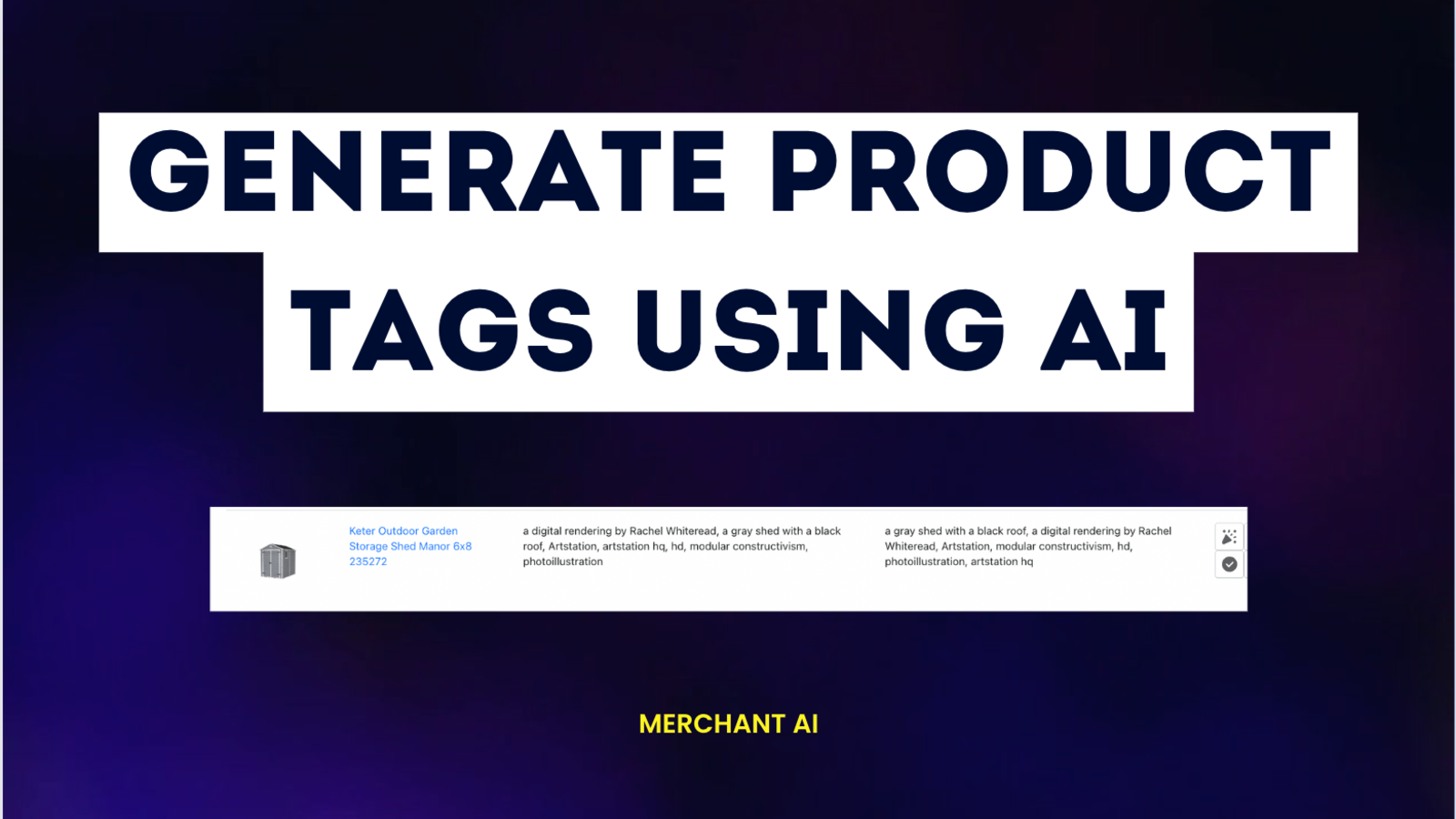 Generate Product Tags Using AI