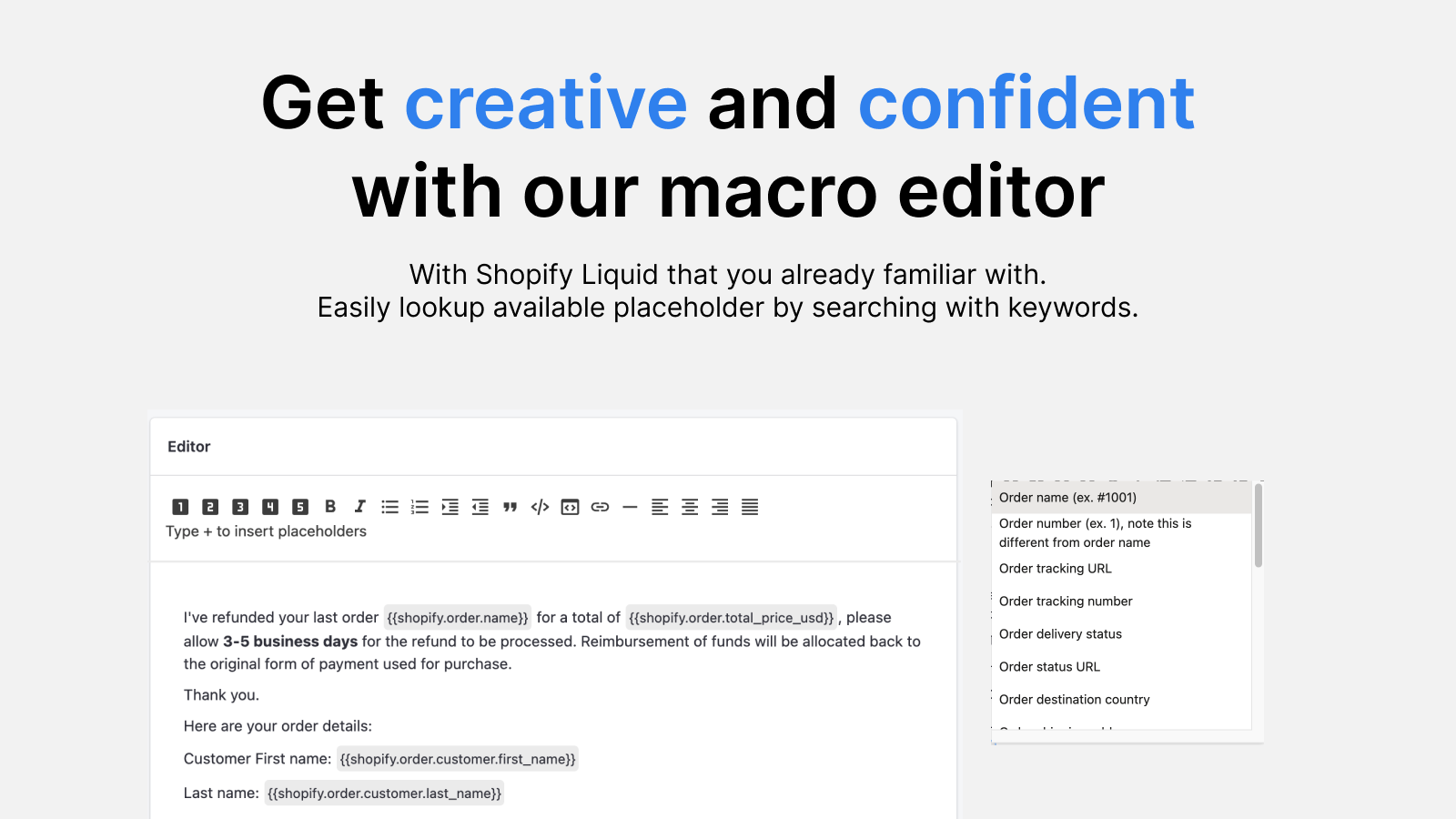 Get creative and confident with our macro editor