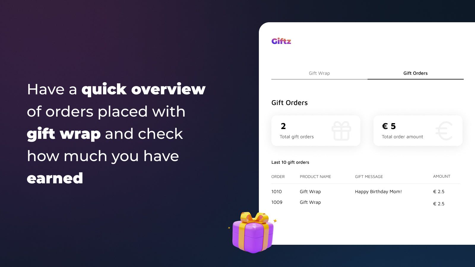 Giftz - Offer gift wrapping to your customers
