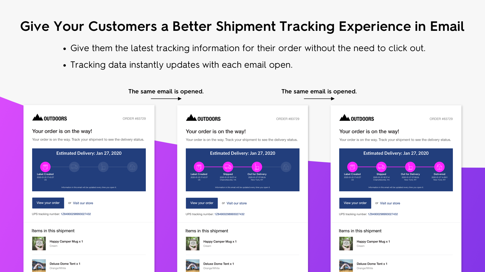 Give your customers a better package tracking experience.