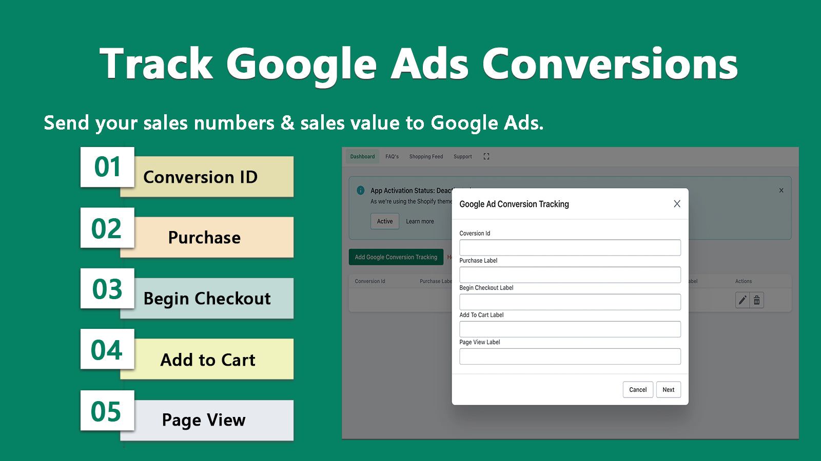 Google Ads Tracking for Shopify store