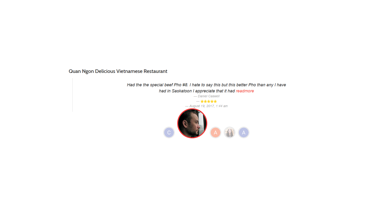 google review Slide view