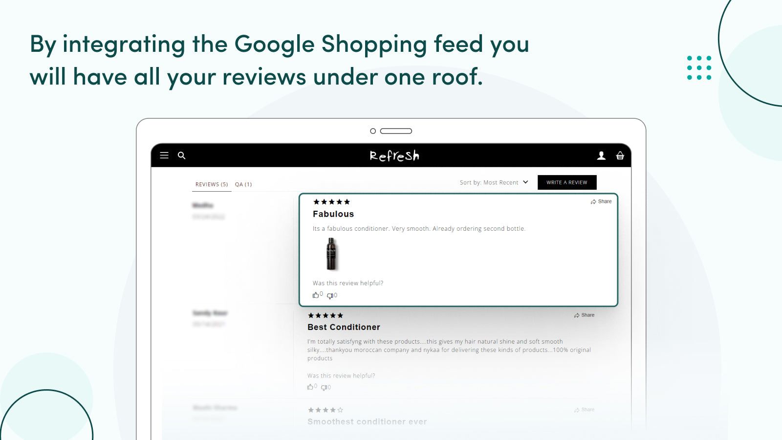 Google Shopping feed gathers all your reviews under one roof.
