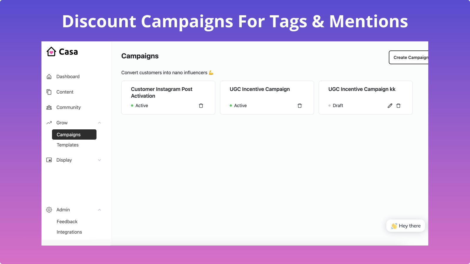 Grow UGC with Campaigns