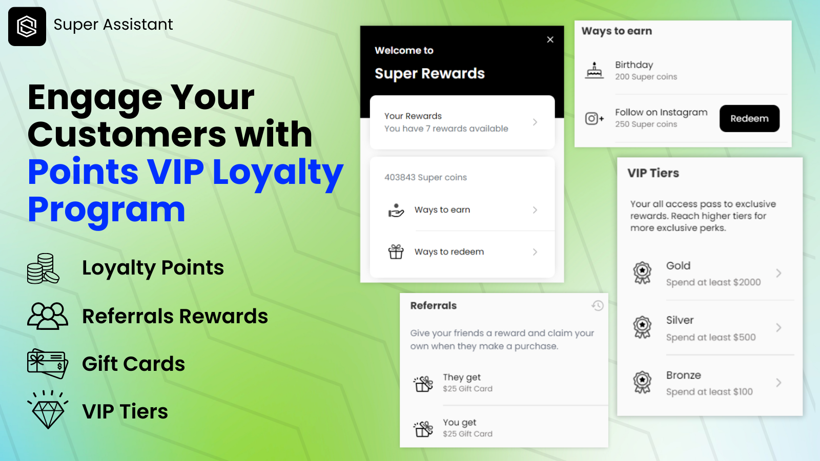 Grow your brand with points & referrals. Loyalty and Rewards.