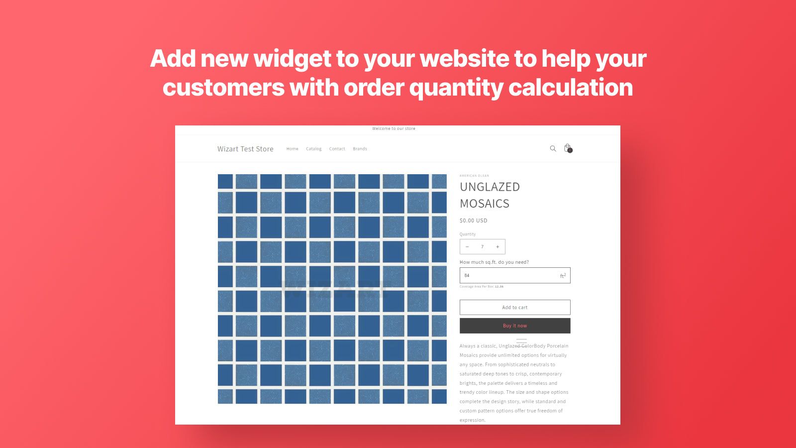Help your customers to calculate order quantity