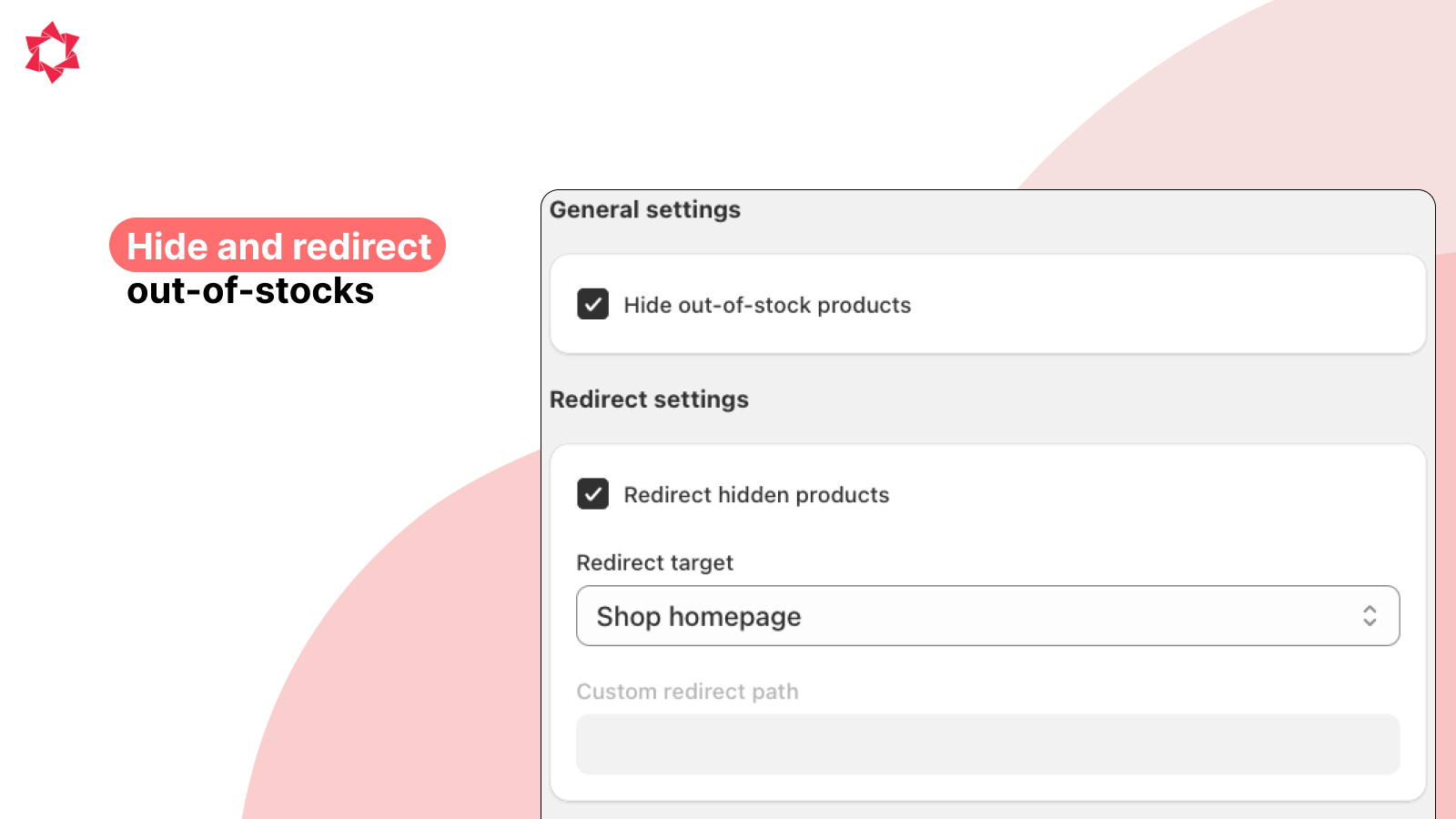 Hide & redirect sold out items automatically.